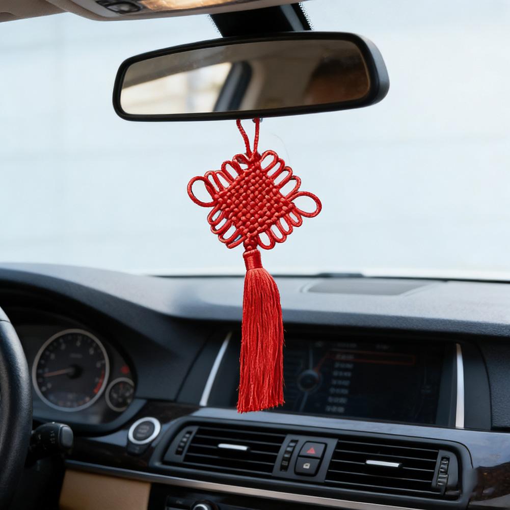 Festive Ornaments Chinese Knot Hanging Decor – Red 5-Piece Set For New Year For Home Entry Festive Display