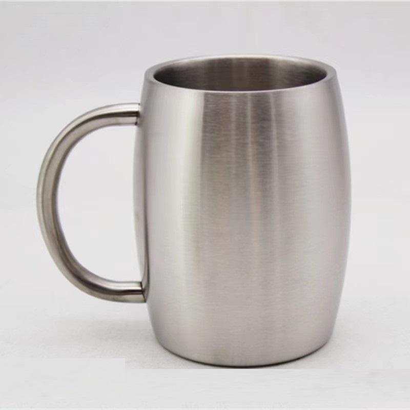 

Stainless Steel Insulated Coffee Mugs Set Double Wall Coffee Cups With Spill Resistant Lid Strong Handle Vaccum Water Cup Bottle 401-500ml