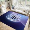 Newcastle United Football Design Crystal Velvet Carpet Cozy Non?Slip Printed Rug For Bedroom Living Room Entrance