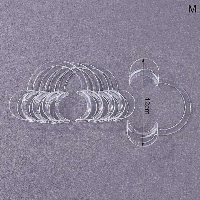 5Pcs Transparent Dental C-shape Plastic Cheek Retractor Lip Mouth Opener Intraoral Dentist Orthodontic Tool For Tooth Whitening