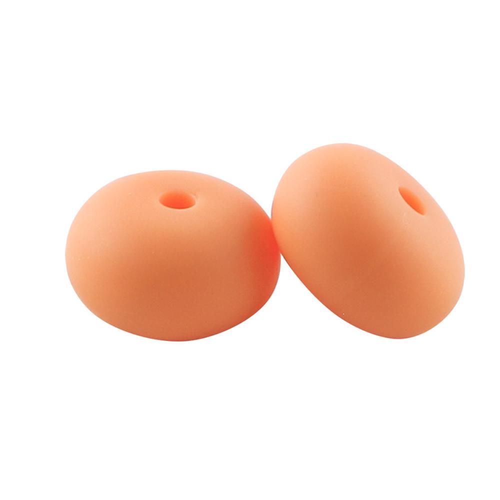 25Pcs/lot 14mm Abacus Silicone Lentil Beads Loose Bead For Jewelry Making DIY Jewelry Accessories Keychain Beaded Pen Bracelets