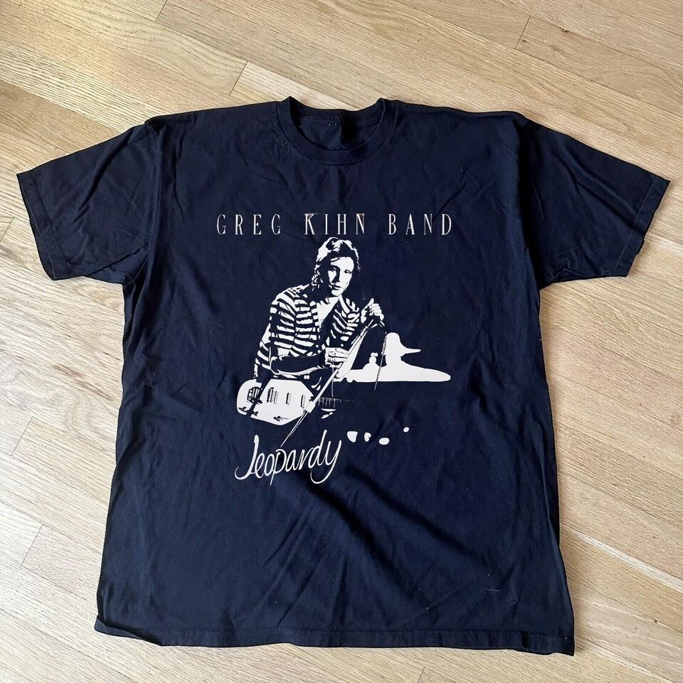 

НОВАЯ футболка с коротким рукавом из хлопка черного цвета с логотипом Greg Kihn Band Jeopardy, размер CO09 3XL