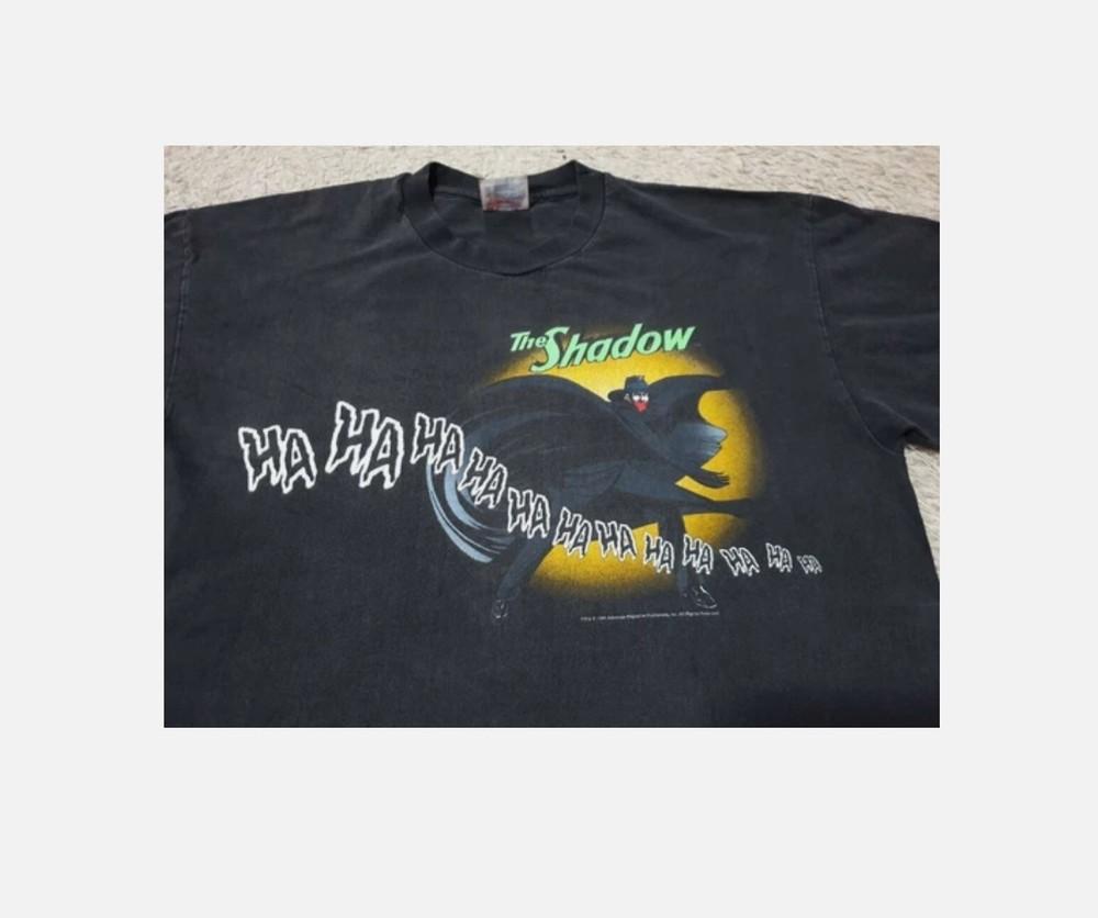 Rare vintage The shadow know ha ha ha laughing 1994 DC Comics cartoon t shirt