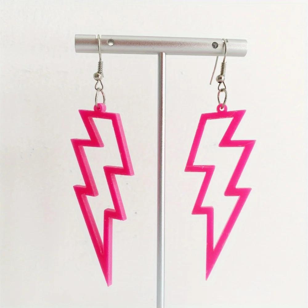 Acrylic Lightning Drop Earrings for Women Dangle Earrings Girls Party Jewelry Gifts