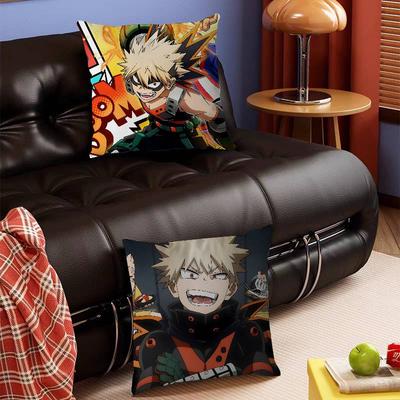 Katsuki Anime Bakugou Pillowcase Toon Gift Cushion Cover Bedroom Home Sofa Chair Seat Decor Pillow Case