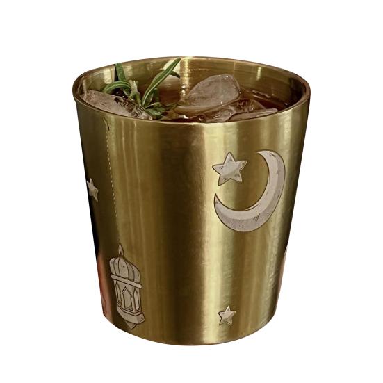

Coffee Cup Stainless Steel Traditional Arabic Design Mug 170ml High Temperature Resistant Hot Cold Insulated Mug Practical Gift for Birthday Holiday
