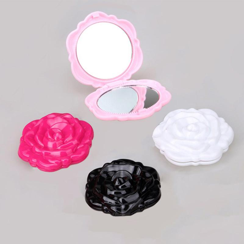 Mirror Retro Rose Flower Small Pocket Makeup Mirror Double Sided Hand Mirrors