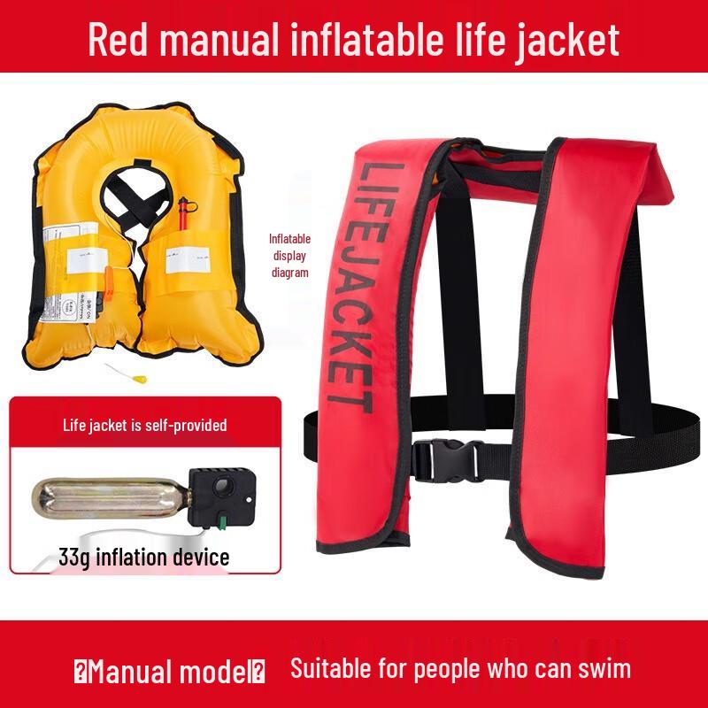 Adult Manual Inflatable Fishing Life Vest