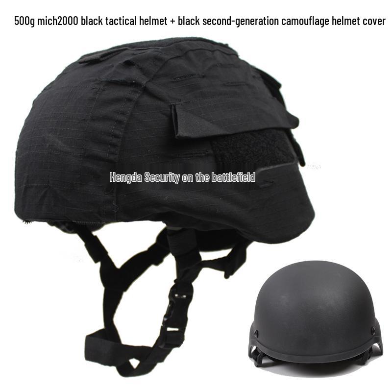 MICH2000 Lightweight Tactical Helmet with 500g Mickey Second Gen Helmet Cover in Black CP MC. One Size