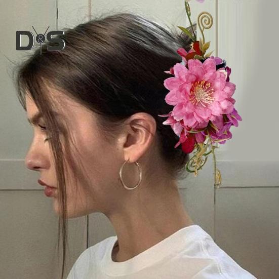 Imitation Flower Hair Clip Side Bang 3D Flower Hairpin Decorative Strong Grip Women Hair Pin Hair Accessory