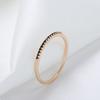 New  Rose Gold Wedding Ring For Women Classic Black Natural Zircon Ring Fashion Jewelry Crystal Gift