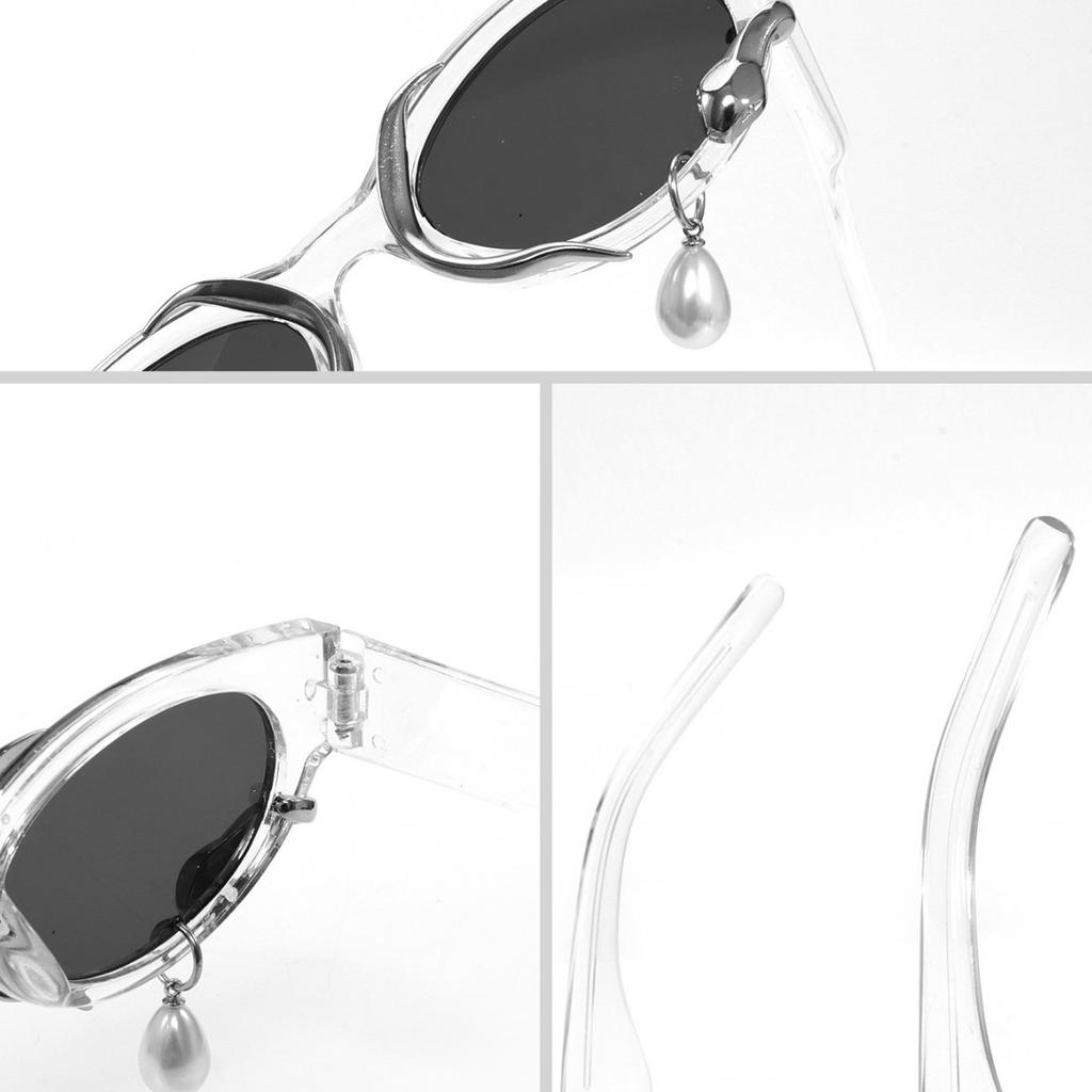 Pearl decorative cat eye sunglasses UV anti-ultraviolet trendy sunglasses for men and women