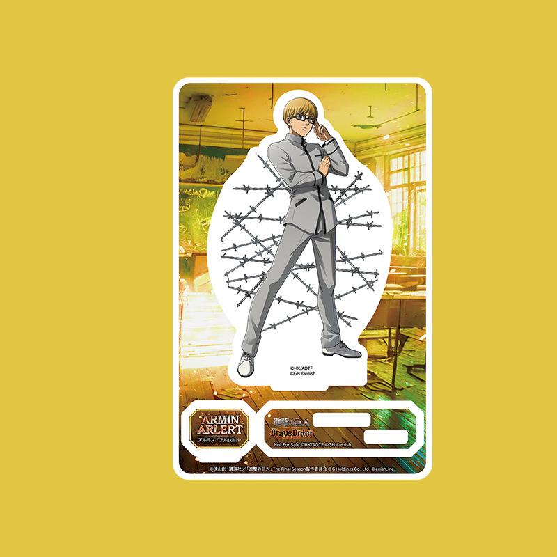 Attack On Titans Japanese Anime Peripherals Acrylic Stand With Background Collectible Desk Ornaments Creative Birthday Gifts