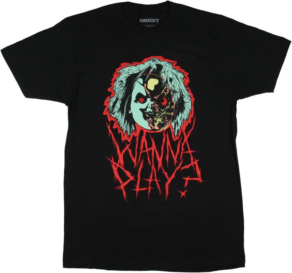 Chucky Wanna Play Graphic Black T-shirt