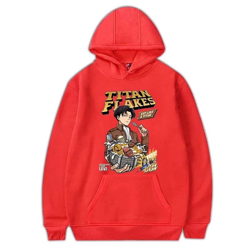Men Women Anime Hoodies Attack On Titan Levi Ackerman Plus Size Sweatshirt Manga Streetwear Harajuku Autumn Unisex Pullover