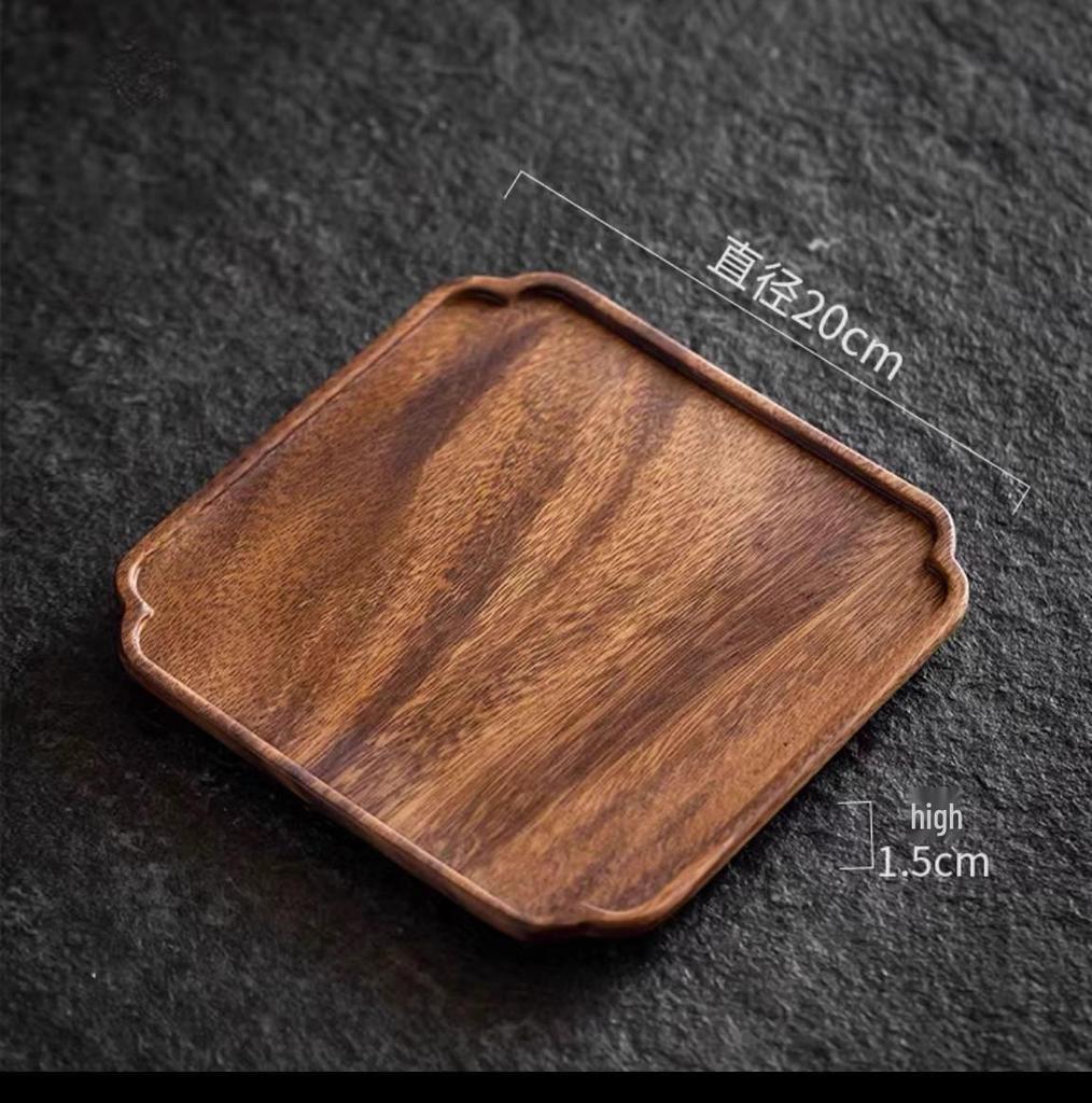 Tavă versatilă din lemn de nuc japonez – Ideală pentru servirea ceaiului, fructelor sau pizzei în hoteluri