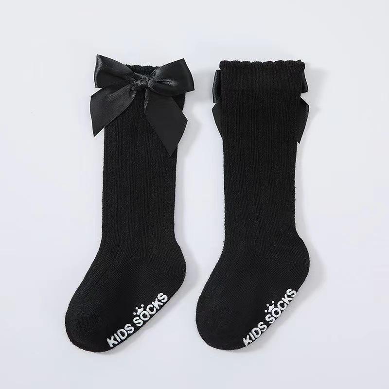 Baby Girl Mid-Calf Bowknot Socks - Red Infant Spring/Autumn Collection