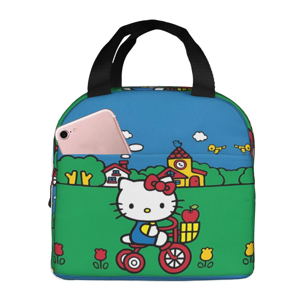 Custom Kitties Kitten Insulated Lunch Tote Bag for Women Men Cat Anime Resuable Thermal Cooler Bento Box Outdoor Camping Travel