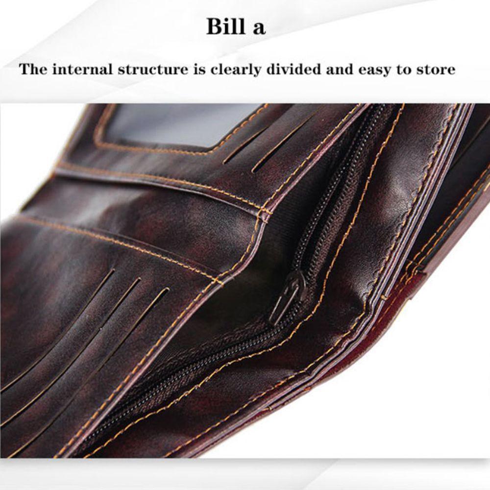 PU leather Gift Trifold Wallet Pocket Black Brown Male Purse Coin Purse Card Holders Men Wallets