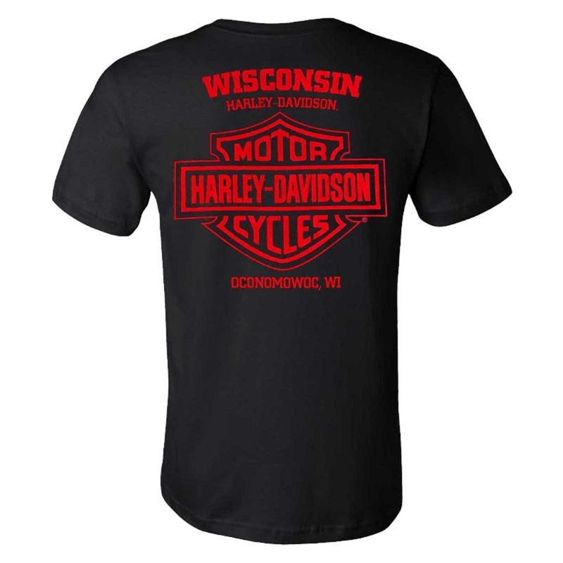 T-shirt à manches courtes pour homme Harley-Davidson Harvest, Noir