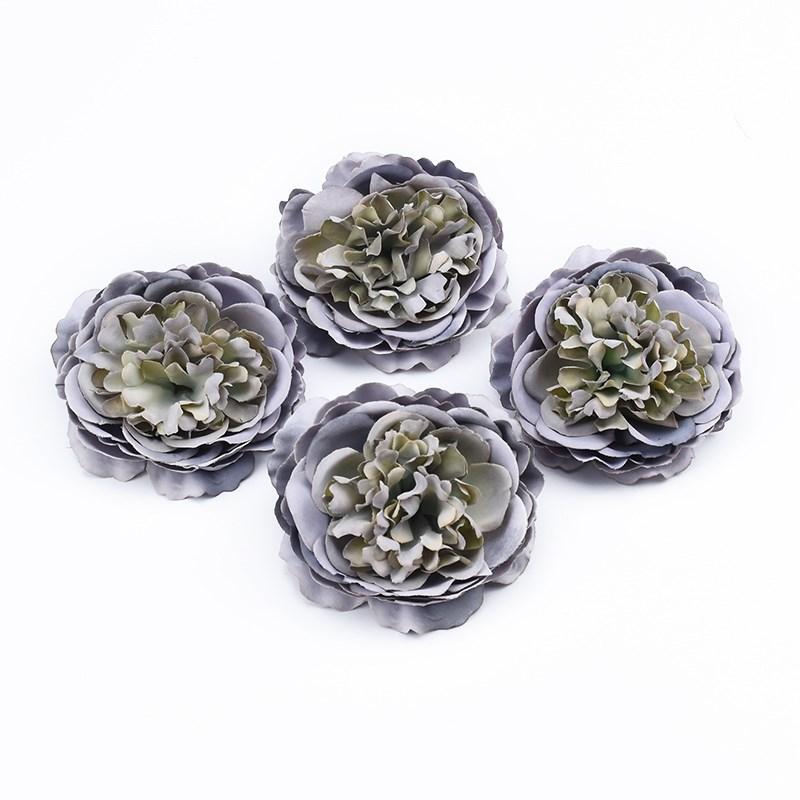 5/10 st Konstgjorda Blommor Europeiska Pionhuvuden Bröllop Brud Hemrum Jul Trädgårdstillbehör Diy Skrapbok Hög kvalitet