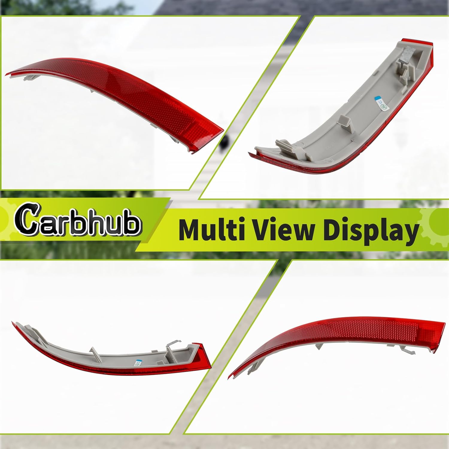 

Carbhub Rear Bumper Lens Reflector Cover Housing Compatible with BMW X5 E70 LCI 2011 2012 2013 Left and Right Rear Bumper Reflector Lens Replace
