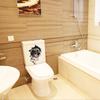 Cute Cat Dog Pattern Toilet Lid Cover Decal Wall Art Sticker Bathroom Home Decor