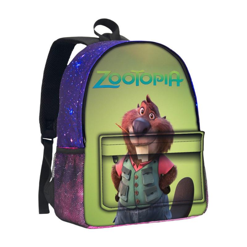 Zootopia School Backpack With 3d Starry Sky Pattern And Large Capacity For Students