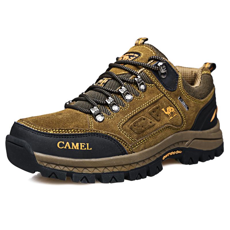 Suede Leather Men Hiking Shoes Outdoor Trail Trekking Sneakers Men Non-slip Breathable Climbing Shoes Men Mountain Sports Shoes