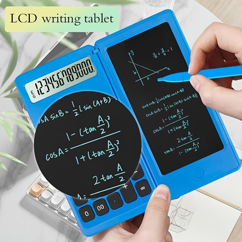 Calculator Pliabil cu Blocnotes și Stylus - Ecran LCD Mare, Calculator Portabil de Matematică de Bază pentru Studenți, Rechizite Școlare, Offi