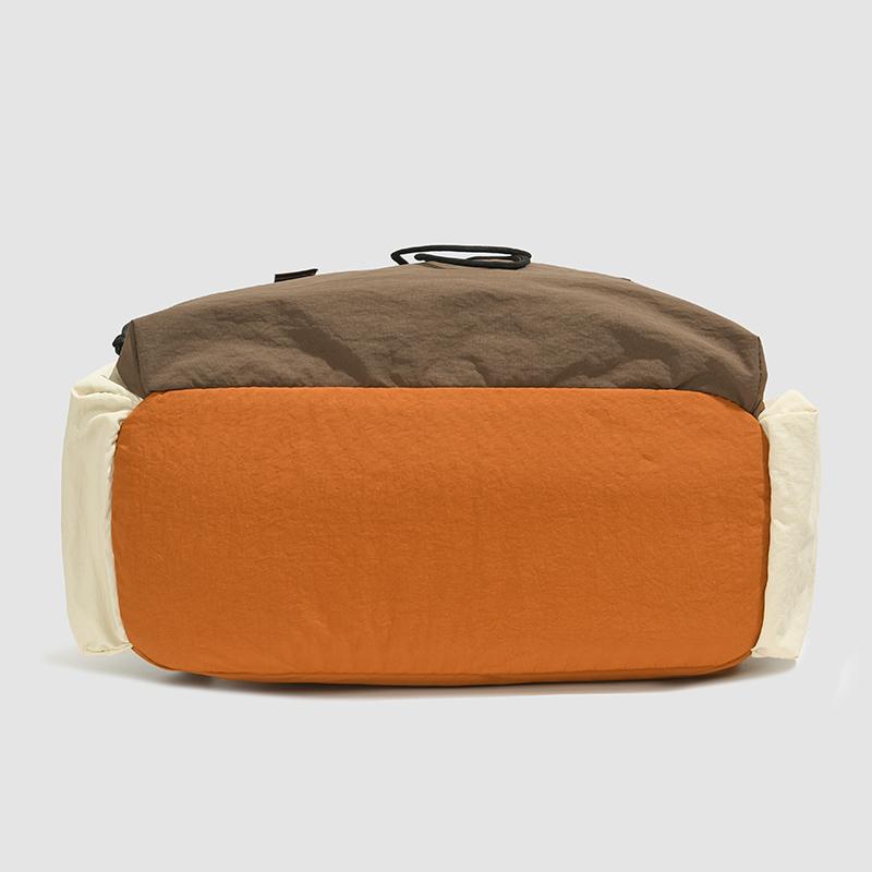 Large Capacity Travel Backpack Women's Lightweight Drawstring Backpack Color Block Student Schoolbag