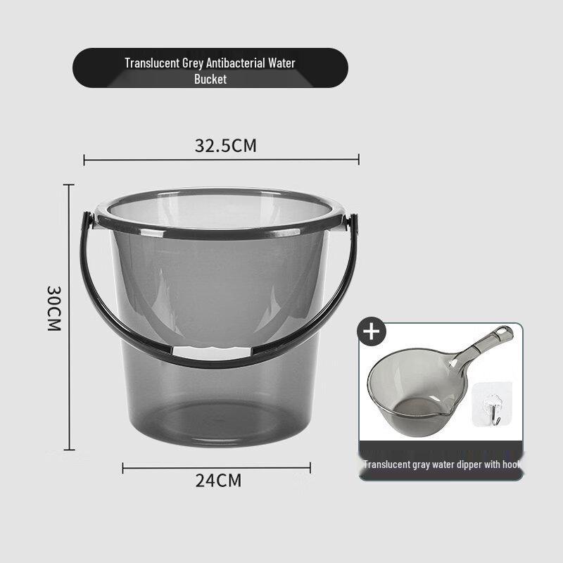 Transparent Plastic Bucket and Basin Set