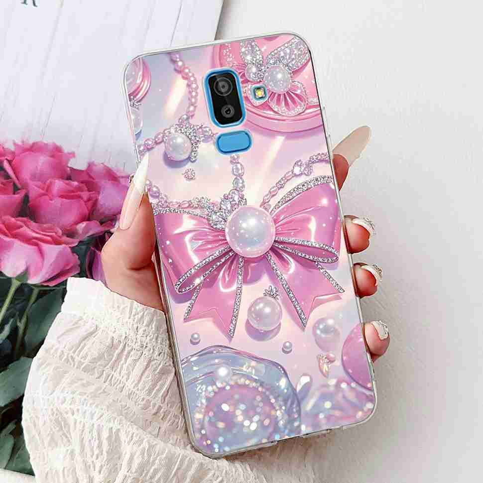 For Samsung Galaxy J8 2018 6.0" Case Summer Fresh Lemon Daisy Soft Silicone TPU Cover For Samsung J8 J8 2018 Protective Shell