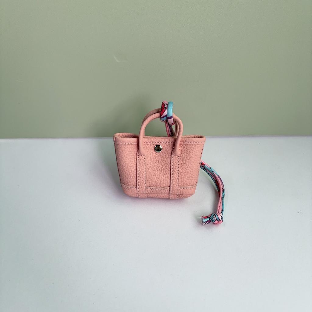 New leather garden small bag 2025 trendy mini garden bag foreign gas bag pendant creative car pendant