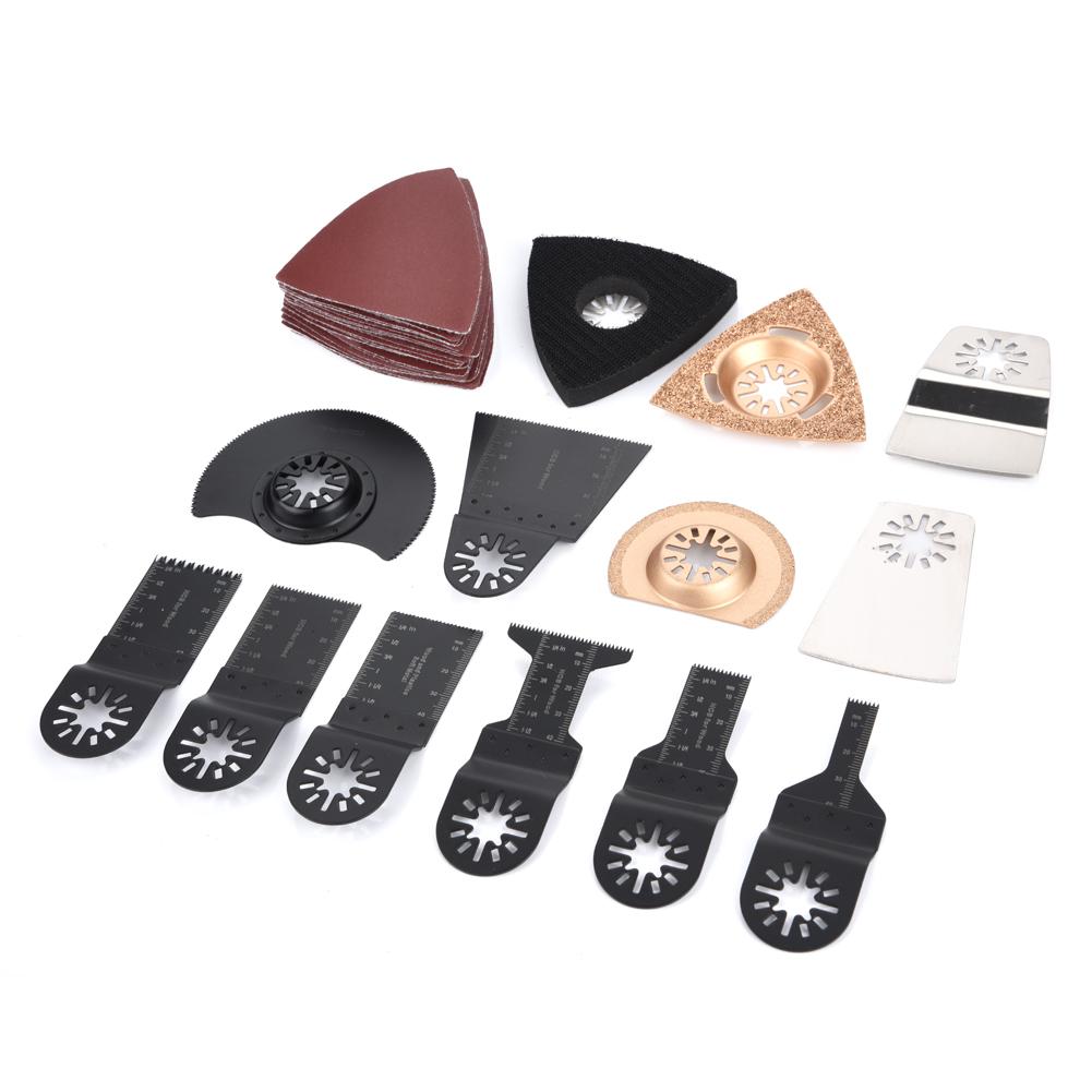 

38 шт. Стандартные осциллирующие многофункциональные пильные полотна Электроинструменты Резак Наждачная бумага