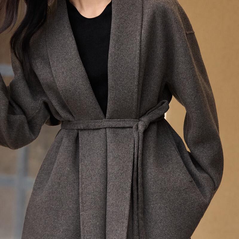 ELLASSAY Elegant Simple Mid-length Woolen Coat