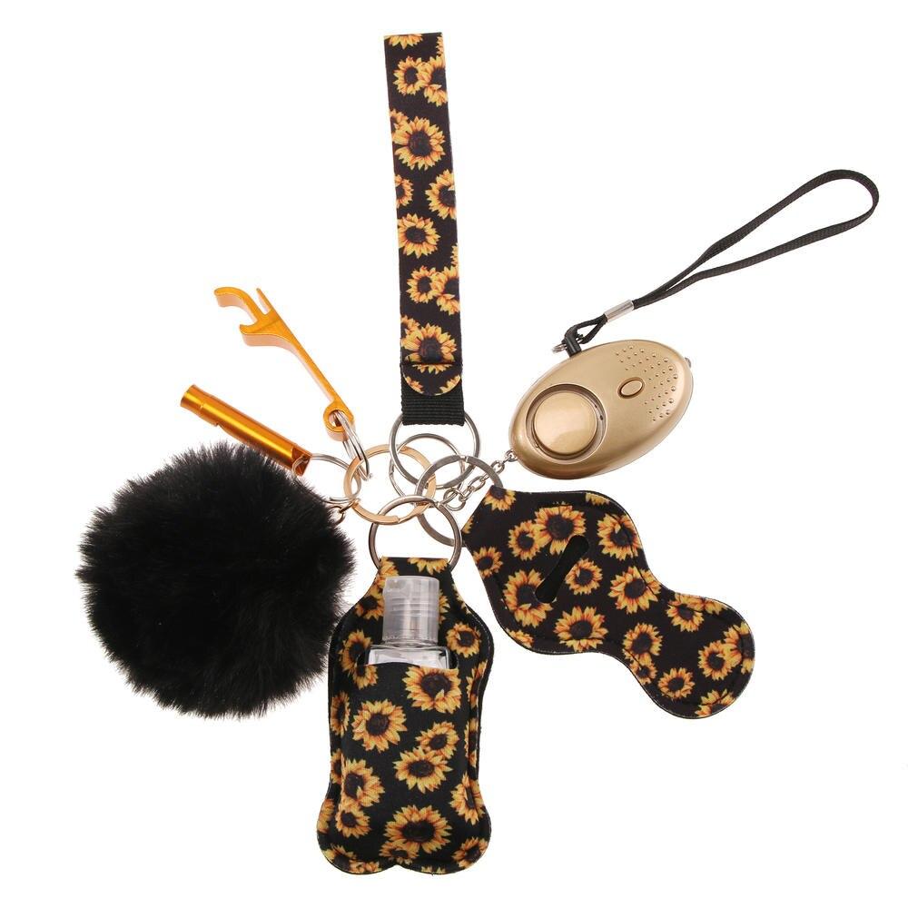 7pcs Personal Security Alarm Cute Mini Self-defense Product Multi-function Keychain Girl Self-defense Wolf Guard Set