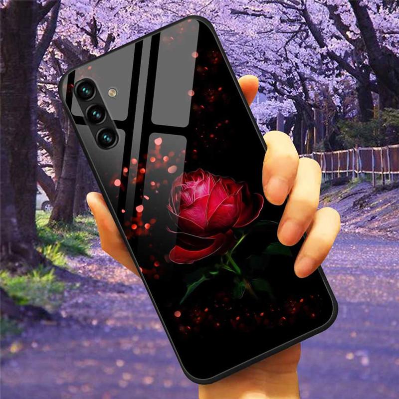 For Samsung A34 A54 A14 A7 2018 Case GalaxyA54 Glass Tempered Hard Cover Coque for Samsung Galaxy A34 5G GalaxyA34 Space A 14