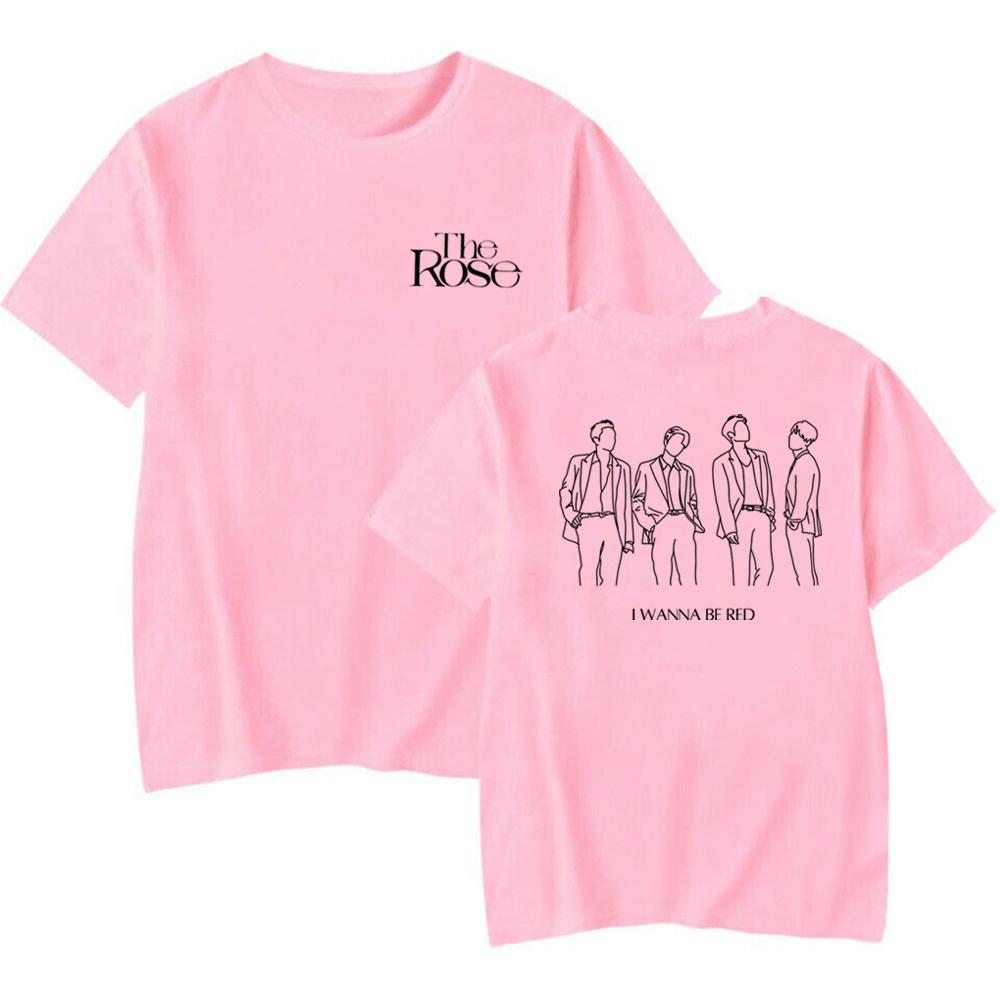 The Rose Back To Me Skjorte Kpop T-skjorter The Rose Kpop T-skjorte K-Rock T-skjorter Casual Topper Unisex Y2k Topp