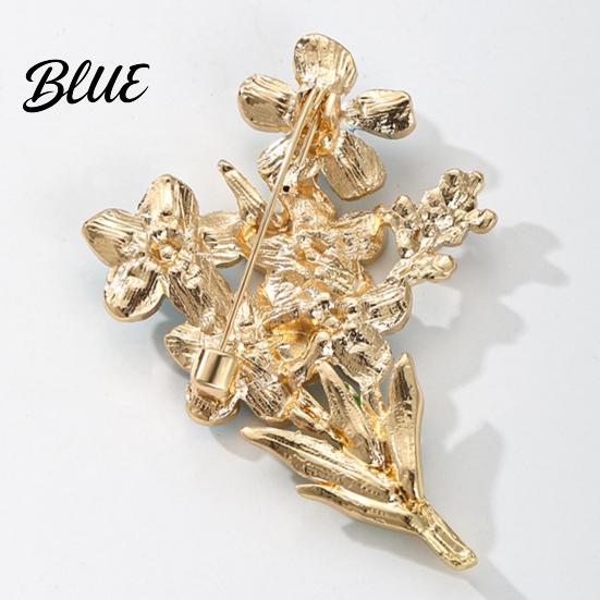 Unique Jewelry for Daily Wear Forget Me Not Flower Brooch Alloy Blue Floral Lapel Pin Memorial Enamel Small Brooch Pin Coat Dress Hats,