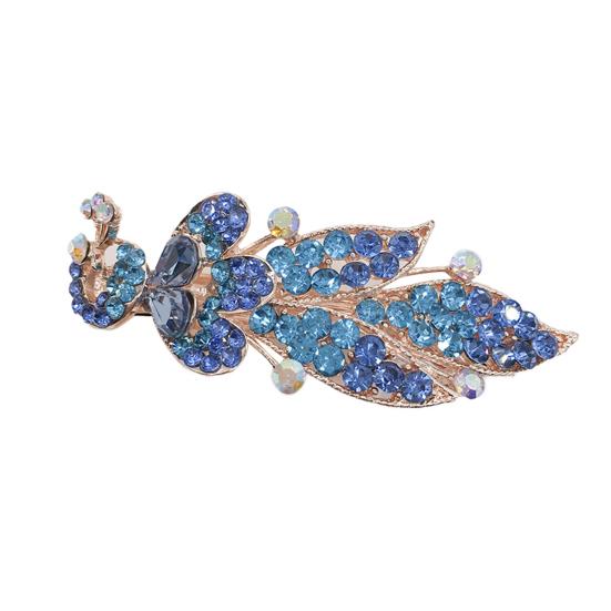Fashion Women Rhinestone Hair Clip Flower Barrettes Hairpin Spring Headwear