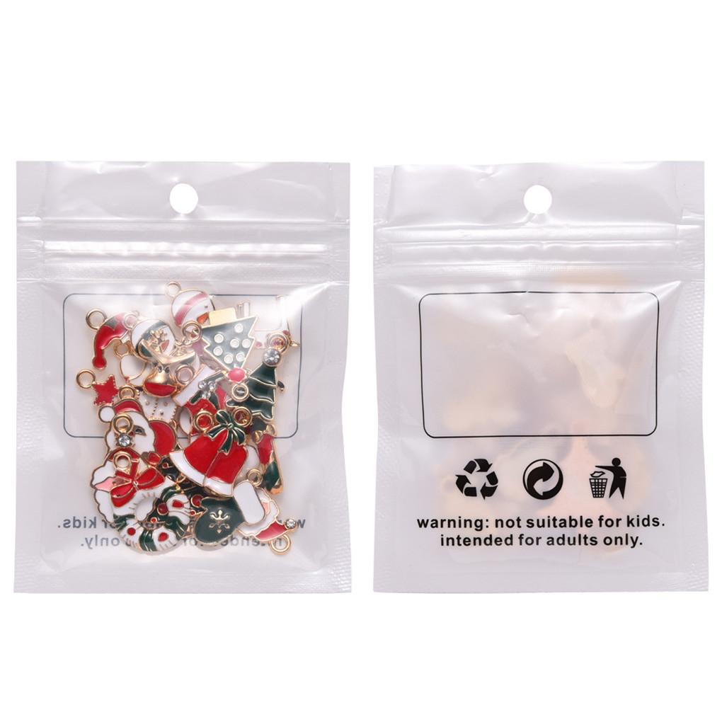 20Pcs Alloy Mixed Color Christmas Pendant Necklace Bracelet Decor Craft DIY Making Jewelry