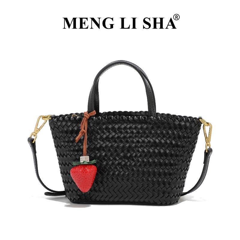 Spring and summer new niche design woven portable boat bag versatile simple shoulder crossbody vegetable basket women s bag