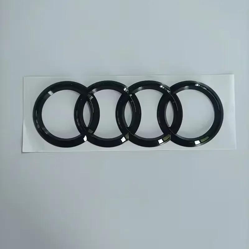 hot A7 4-Ring logo ABS Black Car Hood Front Bonnet Grill Rear Trunk Emblem Badge Sticker A7 mark 30TFSI 40TFSI Quarrto Emblem