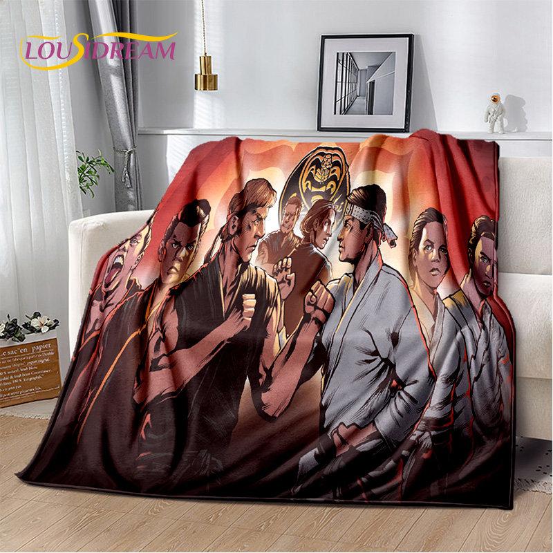 TV Karate Cobra Kai Amanda Měkká plyšová deka, flanelová deka vrhací deka do obývacího pokoje Ložnice Pohovka Pohovka Piknikový kryt pro děti