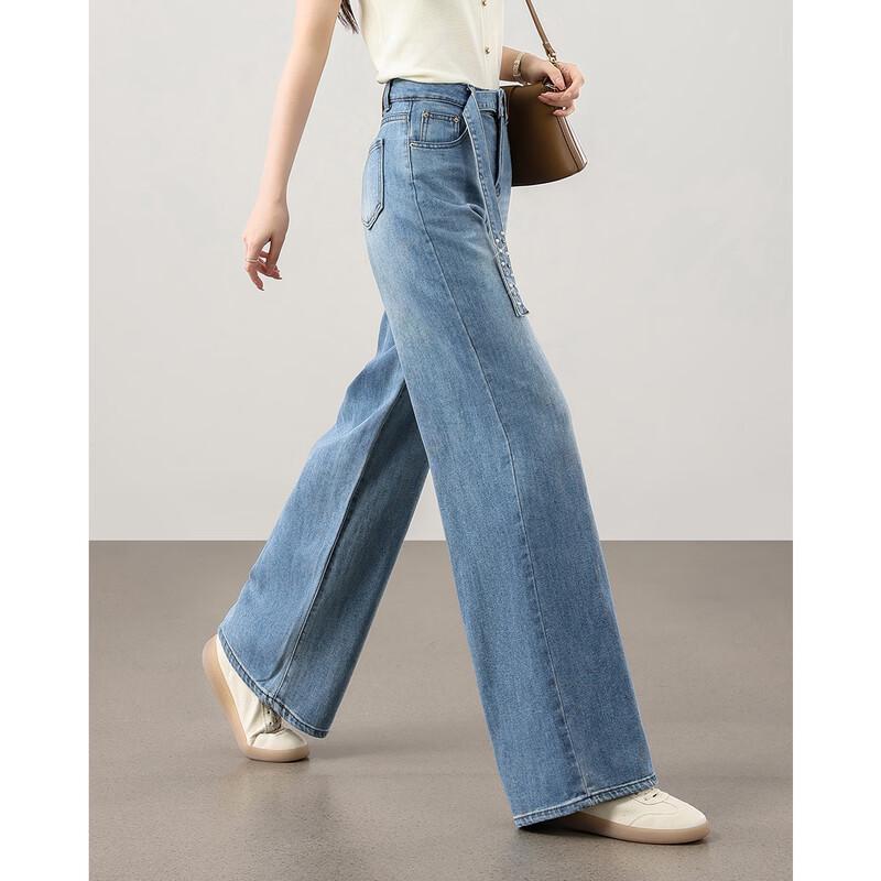 TERRE BLEUE Women's Loose Straight-Leg Jeans