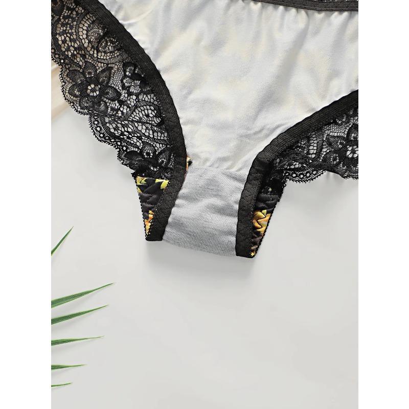 Damen sexy Dessous-Set mit Frontverschluss, Chrysanthemenmuster und Stahlbügel Push-Up-Unterwäsche-Set A3116
