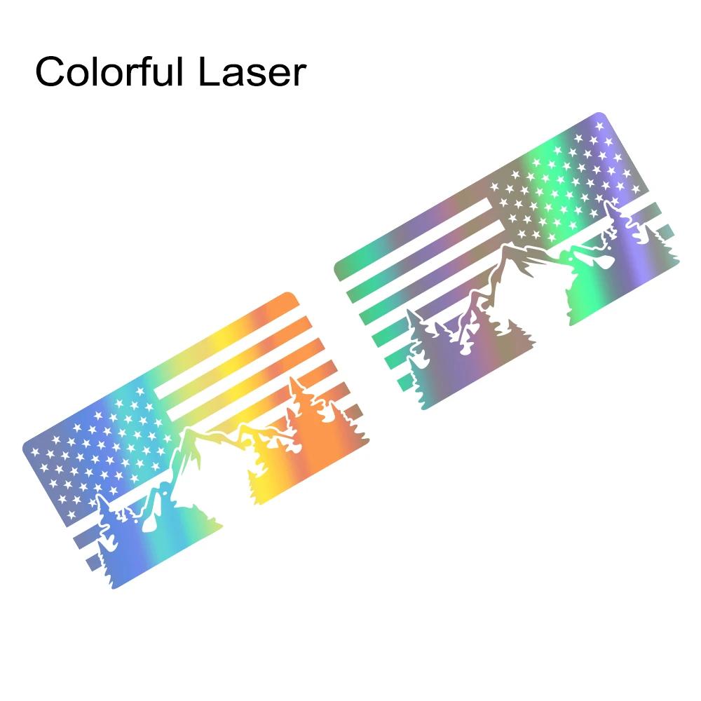 

Car Rear Window Sticker USA Flag Mountain Styling Decor Decal For Ford Bronco SUV Hardcore Raptor Vinyl Auto Tuning Accessories