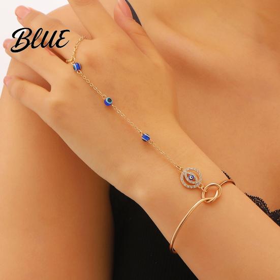 Vacation Style Accessory Fashion Finger Chain & Ring Set Interconnected