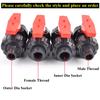 Grey 1/2 Inch~1 Inch Female Male Thread Union Ball Valve Garden Irrigation 20mm~32mm PVC Pipe Socket Water Control Valve